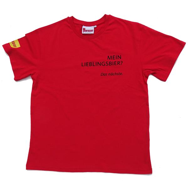 Shirt rot mit Spruch: Mein Lieblingstier? Der Zapfhahn