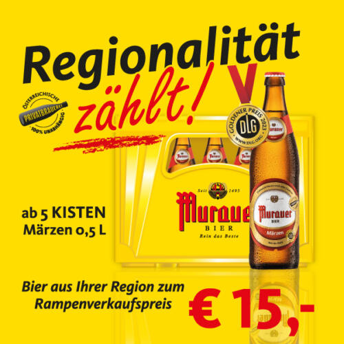 Rampenverkaufsaktion in den Murauer Bier Depots