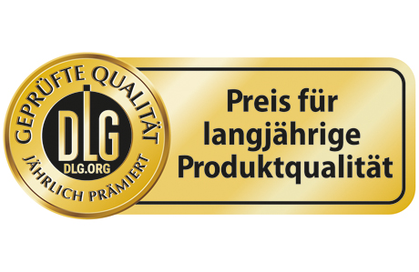 Medaille für Preis für langjährige Produktqualität von der DLG